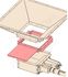 Registre ´´guillotine´´ long. x larg. x épais. = 323x323x35 mm - isolement entre le silo et la cassette d´extraction (vanne d´isolement ou d´obturation)