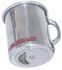 Débitlitre sanitaire tasse (verre) aluminium - Mesure de débit d´eau réglable 0 à 17 litres/mn