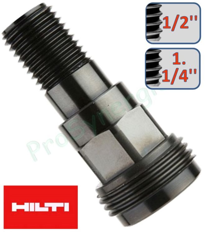 Adaptateur pour Carotteuse Hilti® DD200-DD350-DD500-DD750 SDS - Raccord Couronne en F 1/2´´ et M 1.1/4´´