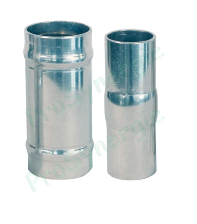 Raccord aluminium entre flexible d´aspirateur Ø40 ou 50mm (permet de réparer un flexible ou de le rallonger)