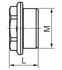 Bouchon plein pour radiateur fonte (filetage gauche ou droit) Ø 1´´ ou 1´´1/4
