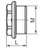 Bouchon radiateur M Gauche Ø 1´´ (26/34) - Ø Collerette 48 mm