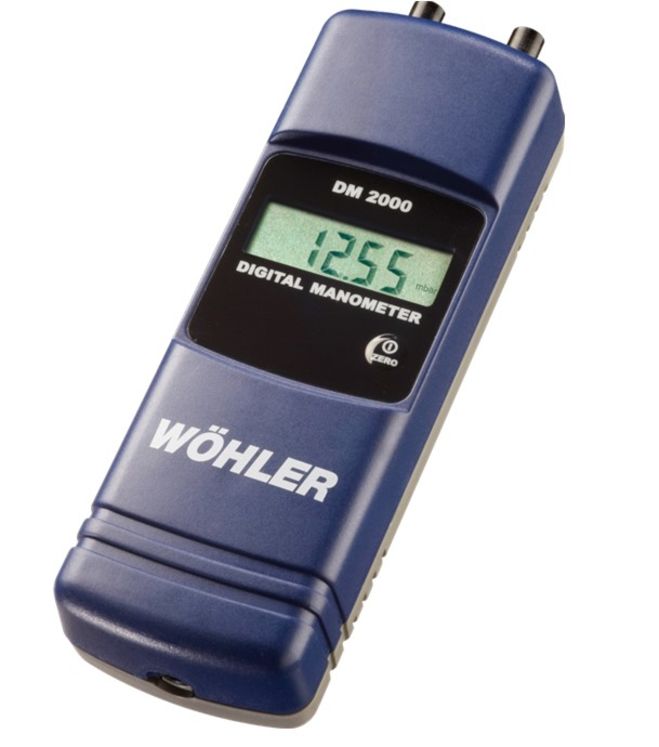 Manomètre numérique Wöhler DM 2000 Pa Set tirage en Pa pour VMC