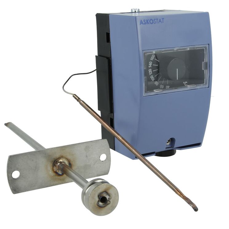 Thermostat Ascostat de fumées de gaz 580°C réglable de 40 °C à 160 °C (Askoma RAK782.4/0051M)
