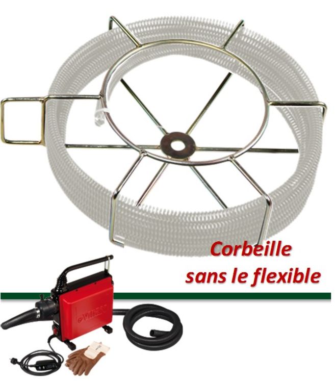 Corbeille de rangement de sections de câble pour déboucheur Val 96QC et Val 95