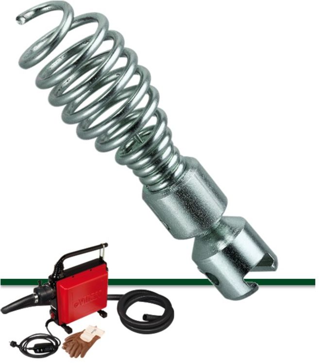 Tête articulée pour section de câble Ø 16 mm de déboucheur Val 96QC et Val 95