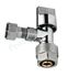 Coude avec robinet pour réservoir de WC - Sertir Multicouche Fluxo Ø 16 mm - Visser Femelle Fixe Ø 12/17 mm soit 3/8´´