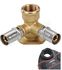 Coude Double à Applique sertir Multicouche Fluxo Ø 20 mm - Visser Mâle Fixe Ø 15/21 mm soit 1/2´´