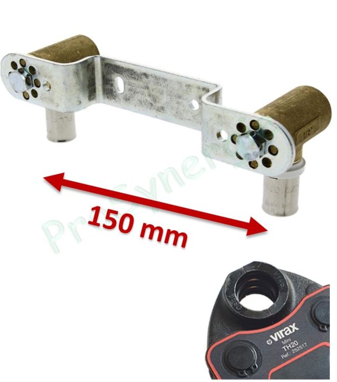 Coudes à Applique Entraxe 150 mm sertir Multicouche Fluxo Ø 16 mm - Visser Femelle Fixe Ø 15/21 mm soit 1/2´´