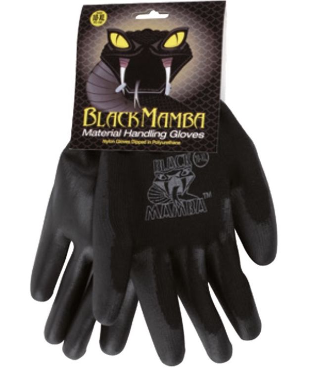 Paire de gants Nylon et Polyurethane - Black Mamba