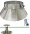 Collier larmier Inox 316 (3 fonctions : supportage, ventilation, étanchéité) pour Tubage conduit de fumée Ø 80 à 200 mm