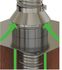 Collier larmier Inox 316 (3 fonctions : supportage, ventilation, étanchéité) pour tubage Ø 125 à 131 mm