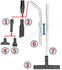 Demi-tube chromé coudé pour aspirateur ramonage et chantier (Elément du kit PRO1098)