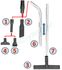 Demi-tube chromé droit pour aspirateur ramonage et chantier (Elément du kit PRO1098)