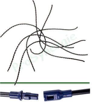 Lot de 6 Fils de ramonage de 3 mm - longueur 30 cm - pour Wöhler Snap & Sweep