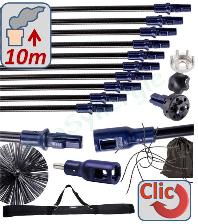 Kit de 10 Cannes de Ramonage 1m Wöhler SNAP & SWEEP