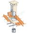 Sortie toiture TCP Tradinov carré (corps+chapeau+bandeau crépis) avec conduit 1m isolé - Ø 150 mm