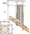 Sortie toiture TCP Tradinov carré (corps+chapeau+bandeau crépis) avec conduit 1m isolé - Ø 150 mm