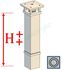 Sortie toiture ´´ST´´ Hauteur 2,00 Tradinov Carrée (corps+chapeau+bandeau crépis) avec Conduit Isolé 2 x 1 m - Ø 150 mm