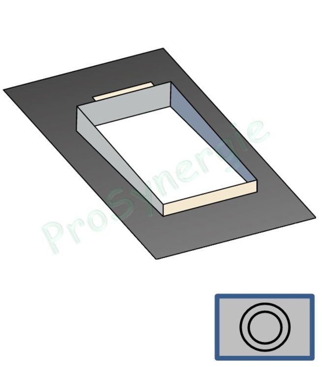 Embase étancheité TRA (ou RPA pour modèle ´´TG´´) pour Tradinov Rectangulaire et pour Ardoise Shingle ou Zinc