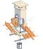 Sortie toiture TRP ´´TG´´ Tradinov rectangulaire (corps+chapeau+bandeau crépis) avec Conduits Isolés 1 m + 0,45 m Ø 150 mm - Pente de toit de 20 à 39 %