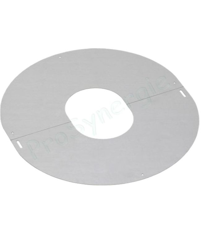 Plaque (2 pièces) ovale Inox pour  Pour conduit isolé Øext 200mm - Pente 10° à 30°