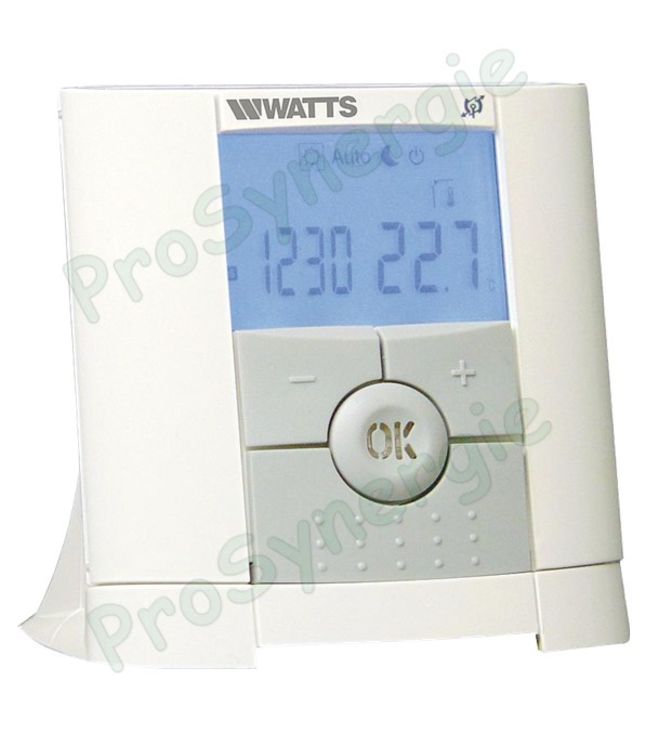 Thermostat d´ambiance numérique programmable radio (sans fil) BT*-DP02 FR avec écran LCD (compatible Watts Vision)