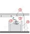 Kit d´ancrage plafond et de levage pour buse d´extraction motorisée ´´Spider´´ (6m corde de traction, 2 poulies, colliers d´ancrage, mousqueton et visserie)
