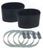 Kit 2 manchons souples + 4 colliers de serrage pour tuyau Øext. 50 mm d´aspiration d´un système de transfert pneumatique de granulés