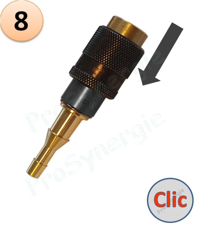 Clapet à raccord rapide - Stoptac automatic montage tuyau - Gaz Neutre -  Femelle - Tuyau 6,3X12 - 10X17
