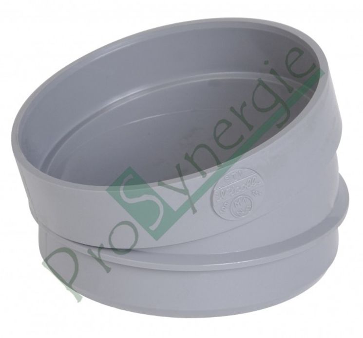 Coudes à secteur PVC évacuation 15° MF Ø 140 mm