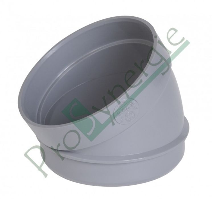 Coudes à secteur PVC évacuation 30° MF Ø 125 mm