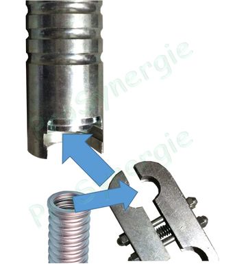 Outil à frapper (sans matrice) pour collet de tubes annelés inox Ø DN 12 à 25 mm - (écrou 1/2´´ à 1´´1/4)
