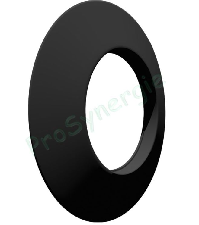 Rosace silicone noire pour Entrée d´air système Bioten Pellets - Ø  80 mm