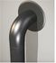 Rosace de finition inox laqué noire RAL9005 (mur ou plafond) pour conduit de fumée Ø 80 à 200 mm avec 3 pattes fixation aimantées