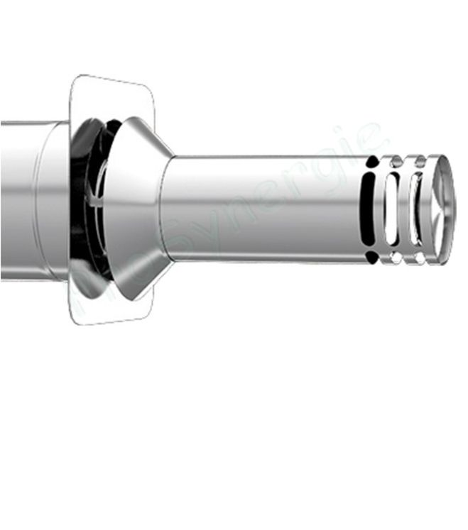 Terminal Horizontal Concentrique BIOX Inox/Inox - Ø 100/150 mm