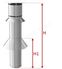 Terminal Vertical Concentrique BIOX Inox/Inox - Ø 100/150 mm