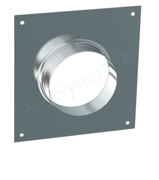 Plaque de connection Murale ou Plafond BIOX Inox/Inox - Pour BIOX Ø ext 150 mm