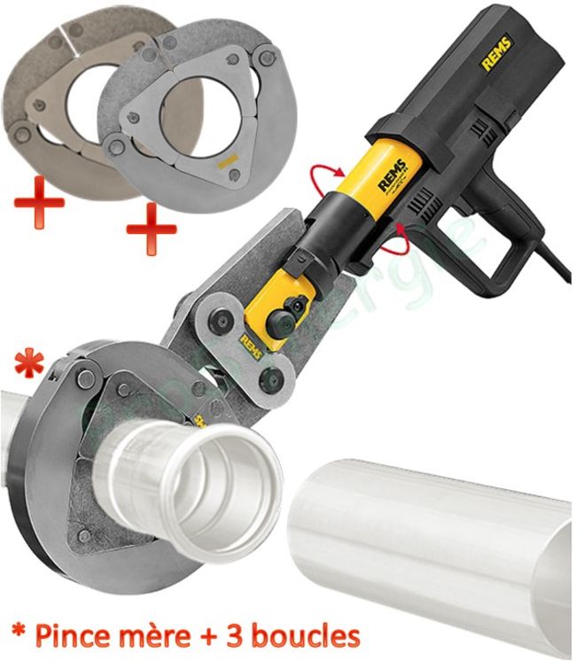 Power-Press XL 32kN ACC Basic-Pack + Pince mère Z6 + Boucles 76,1-88,9-108,0 - Sertisseuse 230V pour Raccord à sertir Ø 10 à 108 mm