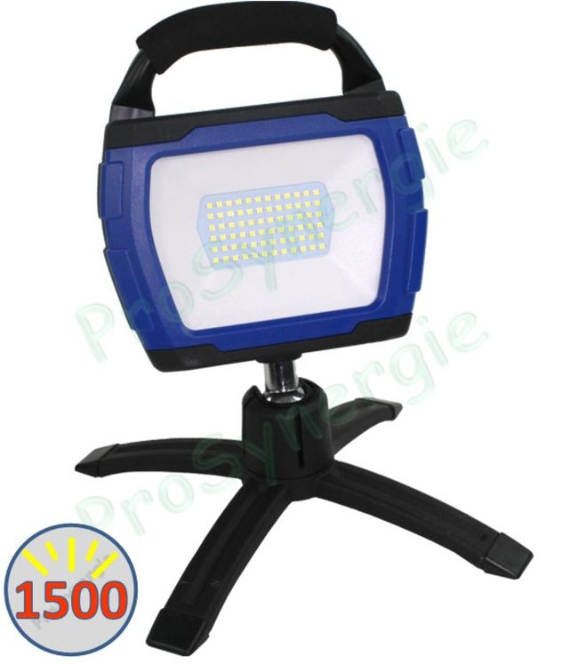 Spot Led de chantier aimentée orientable à 360° - 300/750/1500 lumens