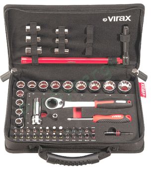 Coffret à douilles traversantes 1/4´´ Spécial Plombier avec Clé écrou robinet (51 pièces)