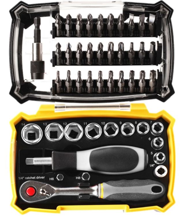 Coffret vissage 46pcs embouts 25mm + douilles