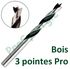 Foret bois 3 pointes - Ø 12 mm