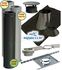 Kit CréaBase Noir - Conduit cheminée Isolé (Duoten) hauteur utile 2,95 mètres Int./Ext. = Inox 304 / (I 304 ou Galva) - Øint/ext 180/230mm - Sortie toiture Inox laqué noir (RAL9005)