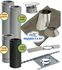Kit CréaPlus Inox - Conduit cheminée Isolé (Duoten) hauteur utile 2,95 mètres Int./Ext. = Inox 304 / (I 304 ou Galva) - Øint/ext 150/200mm - Conduit de finition bas Inox laqué noir (RAL9005)