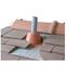 Pipeco / Versatuile 2000 haute T° - Etanchéité souple de sortie de toiture Silicone rouge vulcanisé Ø 25 à 457 mm avec embase bavette de couverture alu