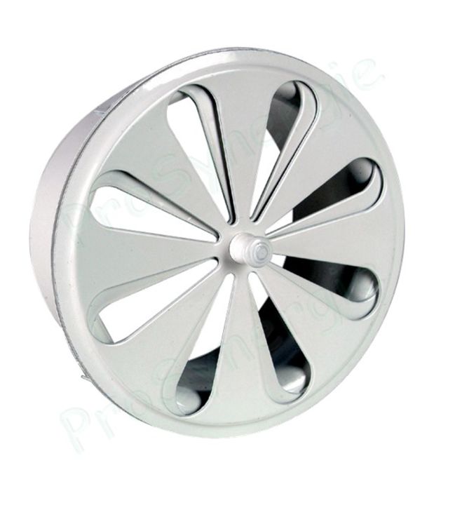 Grille ronde de diffusion d´air étoile réglable à bouton Ø 130 mm - Couleur Blanche