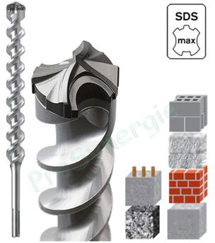 Coffret 5 forets béton SDS+ pour marteau perforateur 4 taillants