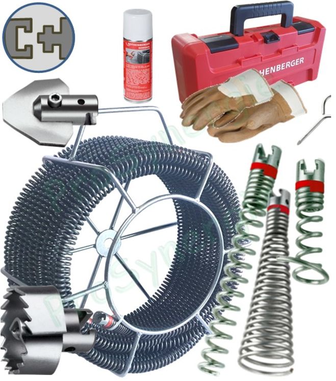 Jeu d´outils et de Flexibles standard de déboucheur Ø 32 mm