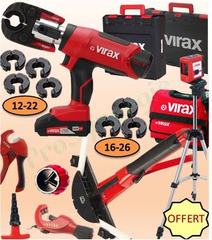 Kit outillage sertissage électrique Viper M2X - Cuivre profil V + Multicouche profil TH ou U